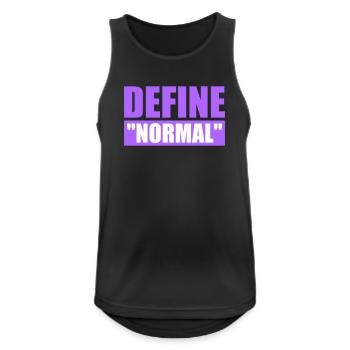 Define Normal Lustig Sarkastisch Definition Grafik - Männer Tank Top atmungsaktiv - Schwarz - Vorne - Nick (188cm)