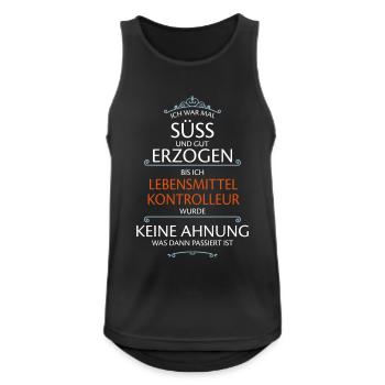 Lebensmittelkontrolleur Beruf - Männer Tank Top atmungsaktiv - Schwarz - Vorne - Nick (188cm)