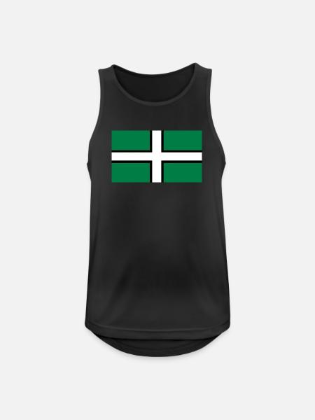 Saint Petroc's Flag - Flag of Devon - Men's Breathable Tank Top - black