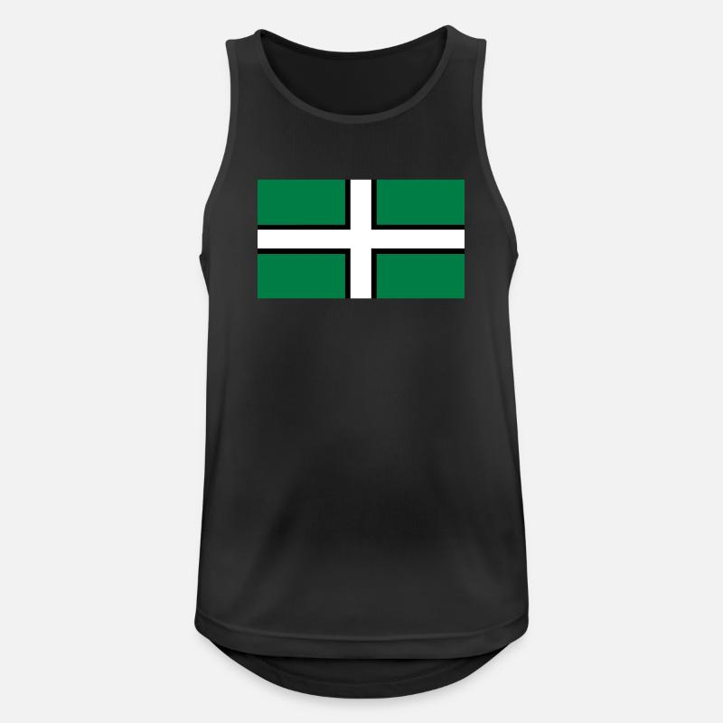 Saint Petroc's Flag - Flag of Devon - Men's Breathable Tank Top - black