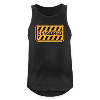 Censored Funny Statement Freedom Logo - Men's Breathable Tank Top - black - Front - Nick (188cm)