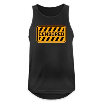 Censored Funny Statement Freedom Logo - Men's Breathable Tank Top - black - Front - Nick (188cm)