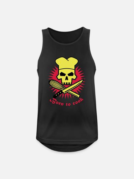 born_to_cook_3c - Men's Breathable Tank Top - black