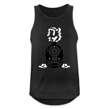 Dampflok Rauch Dampf Qualm - Männer Tank Top atmungsaktiv - Schwarz - Vorne - Nick (188cm)