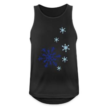 schneeflockenkombi01 - Männer Tank Top atmungsaktiv - Schwarz - Vorne - Nick (188cm)