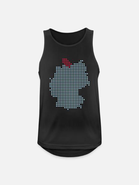 Schleswig-Holstein - Kiel and Lübeck - Men's Breathable Tank Top - black