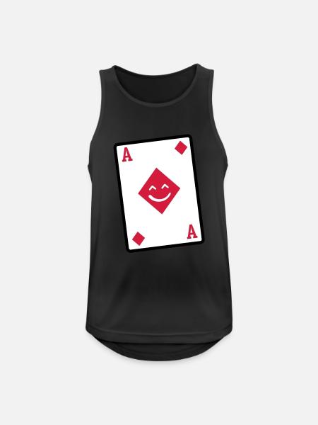 as karo - Männer Tank Top atmungsaktiv - Schwarz