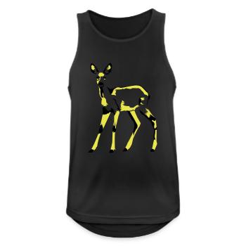reh - Männer Tank Top atmungsaktiv - Schwarz - Vorne - Nick (188cm)