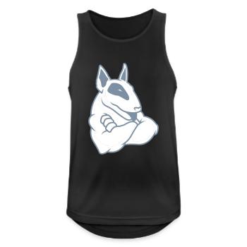 Bullterrier Mascot 3c - Men's Breathable Tank Top - black - Front - Nick (188cm)