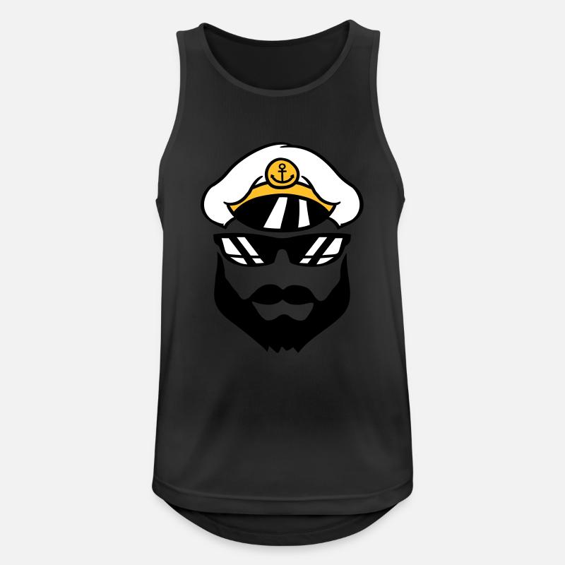 captains sailor sailor ship crew team s - Men's Breathable Tank Top - black