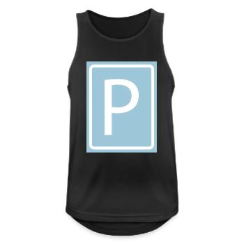 P Parking Letter parking disc Parking 2c - Men's Breathable Tank Top - black - Front - Nick (188cm)