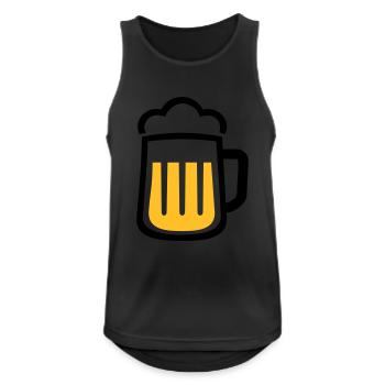 Bier - Männer Tank Top atmungsaktiv - Schwarz - Vorne - Nick (188cm)