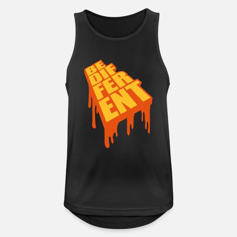 Be different Logo Design - Männer Tank Top atmungsaktiv - Schwarz