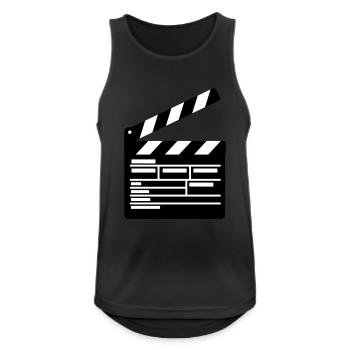 Filmklappe Réalisation Cinéma - Débardeur respirant Homme - noir - Devant - Nick (188cm)