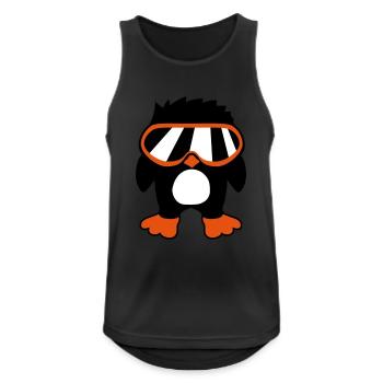 Pinguin Vogel Coole Schibrille DJ Spaß Vögelchen - Männer Tank Top atmungsaktiv - Schwarz - Vorne - Nick (188cm)