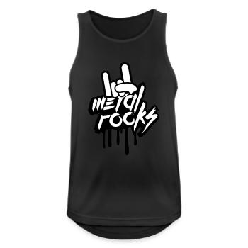 Heavy Metal Rocks Hard Rock Music Graffiti Spray - Men's Breathable Tank Top - black - Front - Nick (188cm)