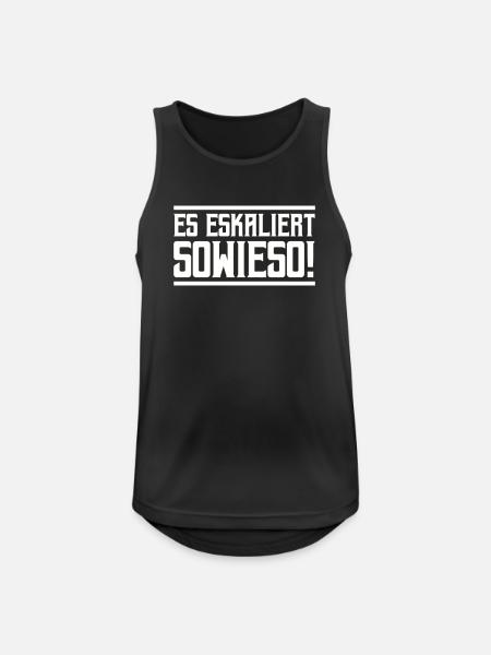 It's escalating anyway! - Men's Breathable Tank Top - black