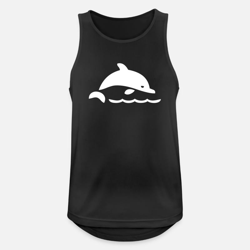 Ein Delfin - Männer Tank Top atmungsaktiv - Schwarz