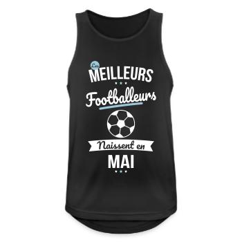 Les meilleurs footballeurs naissent en Mai - Débardeur respirant Homme - noir - Devant - Nick (188cm)