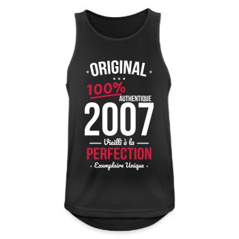 18th Birthday - Original 2007 - Men's Breathable Tank Top - black - Front - Nick (188cm)