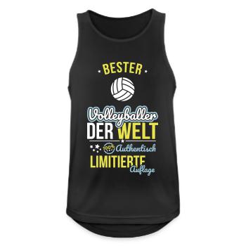 Best Volleyball Player in the World - 100% Authentic - Men's Breathable Tank Top - black - Front - Nick (188cm)