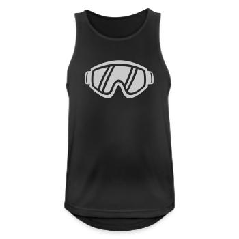 Skibrille - Männer Tank Top atmungsaktiv - Schwarz - Vorne - Nick (188cm)
