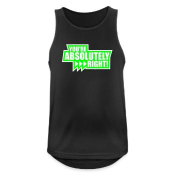 You're Absolutely Right Lustig Sarkastisch KI Logo - Männer Tank Top atmungsaktiv - Schwarz - Vorne - Nick (188cm)