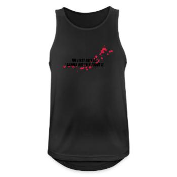 blutfleck - blood - blut - Männer Tank Top atmungsaktiv - Schwarz - Vorne - Nick (188cm)