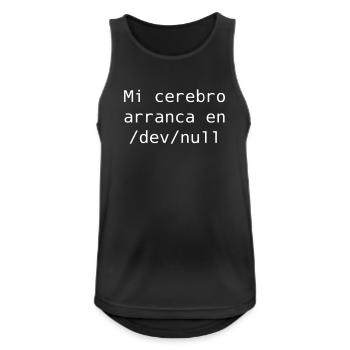 My brain starts in /dev /null - Men's Breathable Tank Top - black - Front - Nick (188cm)