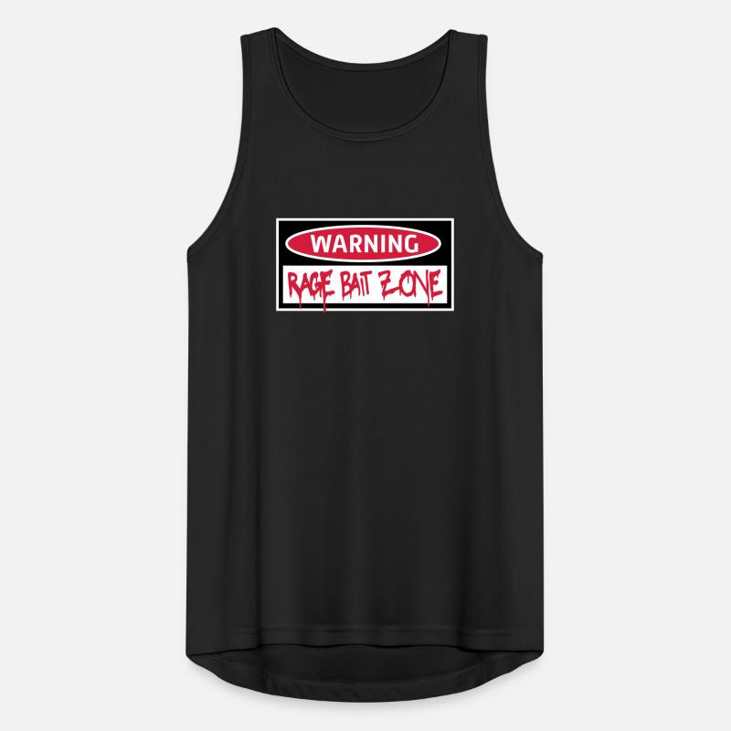 Warning Rage Bait Caution Zone Sign Fun Warning Men's Breathable Tank Top