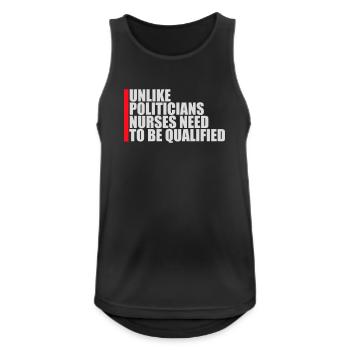 Unlike Politicians Nurses Need To Be Qualified - Men's Breathable Tank Top - black - Front - Nick (188cm)