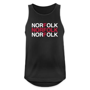 NORFOLK England Flag - Men's Breathable Tank Top - black - Front - Nick (188cm)