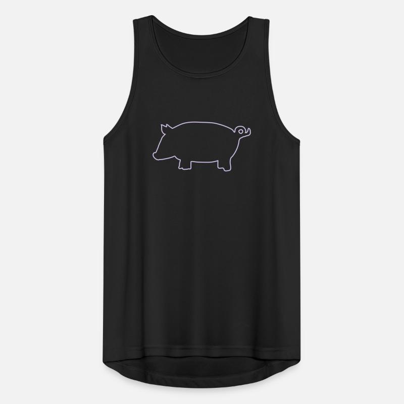 Pig Silhouette Men's Breathable Tank Top