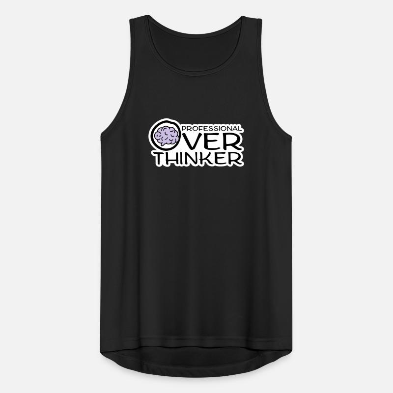Professional Overthinker Funny Brooding Anxiety Logo Men's Breathable Tank Top