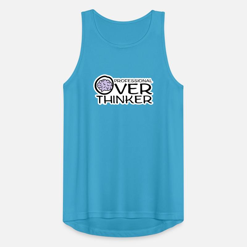 Professional Overthinker Funny Brooding Anxiety Logo Men's Breathable Tank Top