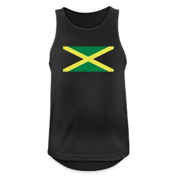 Drapeau jamaïcain - Débardeur respirant Homme - noir - Devant - Nick (188cm)
