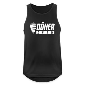 L’équipe Döner - Débardeur respirant Homme - noir - Devant - Nick (188cm)