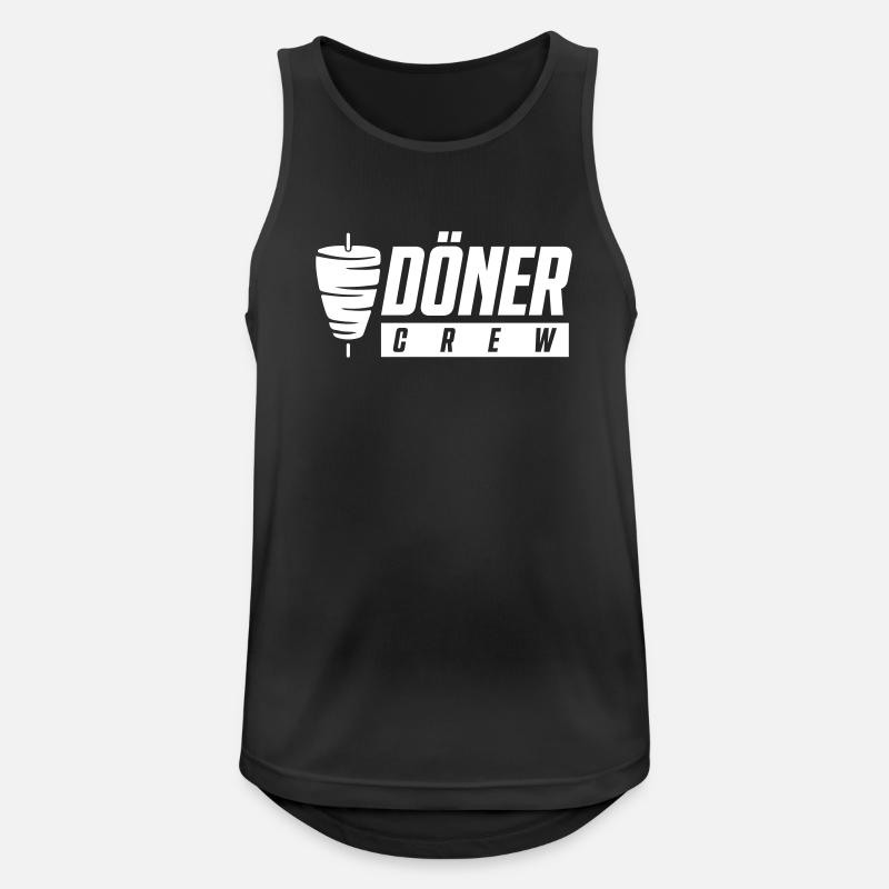 Döner Crew - Männer Tank Top atmungsaktiv - Schwarz
