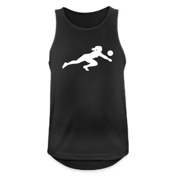 Volleyball Silhouette - Männer Tank Top atmungsaktiv - Schwarz - Vorne - Nick (188cm)