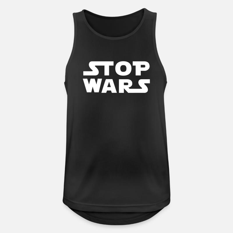 Stop Wars - Men's Breathable Tank Top - black