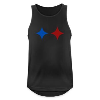 Twin Spark - Men's Breathable Tank Top - black - Front - Nick (188cm)