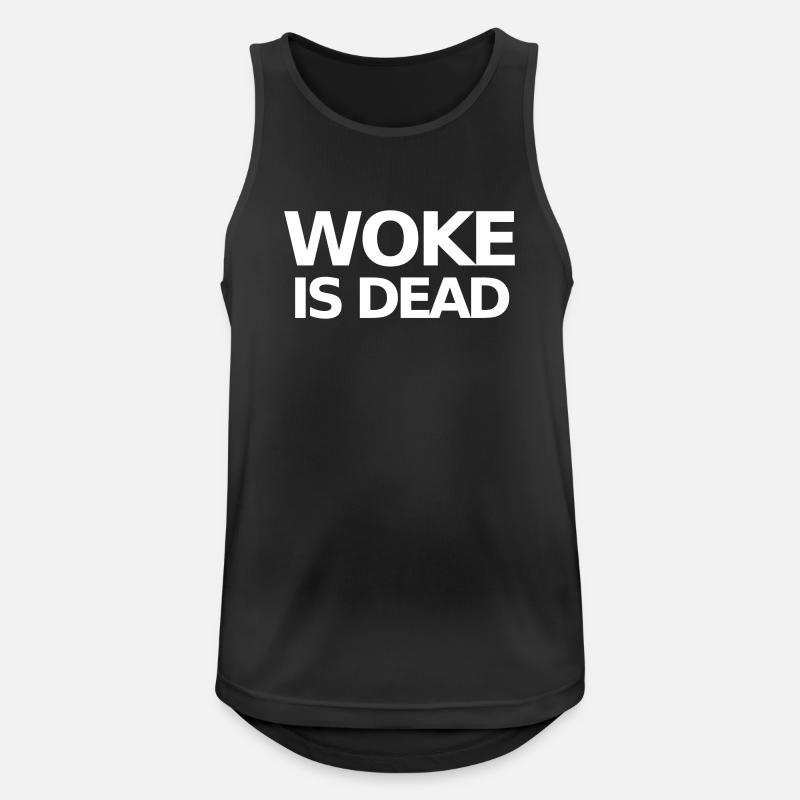 Woke ist Dead Statement - Männer Tank Top atmungsaktiv - Schwarz