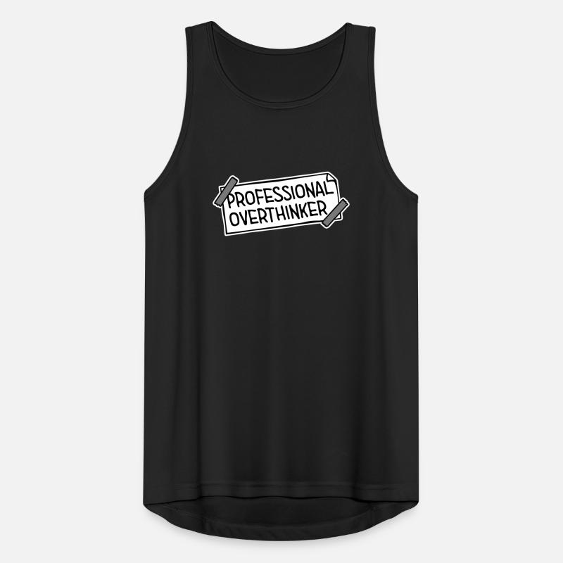 Professional Overthinker Funny Brooding Anxiety Logo Men's Breathable Tank Top