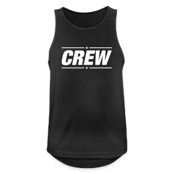 Crew - Männer Tank Top atmungsaktiv - Schwarz - Vorne - Nick (188cm)