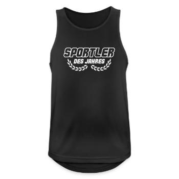 Sportsman of the Year Emblem - Men's Breathable Tank Top - black - Front - Nick (188cm)