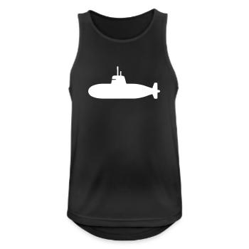 UBoot-Silhouette - Männer Tank Top atmungsaktiv - Schwarz - Vorne - Nick (188cm)
