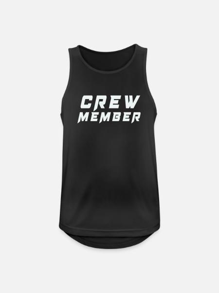 Crew Member Patch Tee - Men's Breathable Tank Top - black