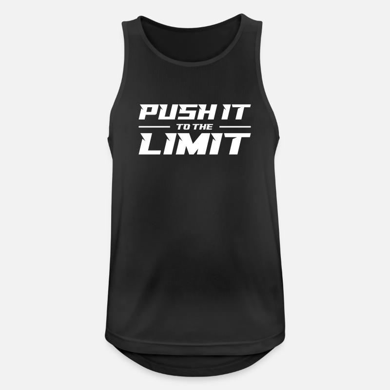 Push It To The Limit - Männer Tank Top atmungsaktiv - Schwarz