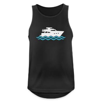 Yacht Silhouette Motorboat - Men's Breathable Tank Top - black - Front - Nick (188cm)