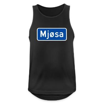 Lake Mjøsa - Men's Breathable Tank Top - black - Front - Nick (188cm)